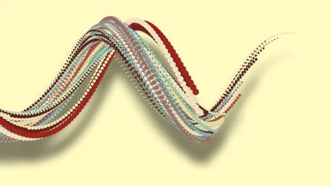 3D illustration,3D rendering, abstract geometric background, circle point lin Stock-Illustration