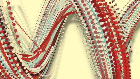 3D illustration,3D rendering, abstract geometric background, circle point lin Stock Illustration