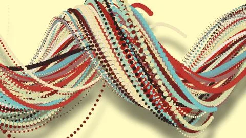 3D illustration,3D rendering, abstract geometric background, circle point lin 스톡 일러스트