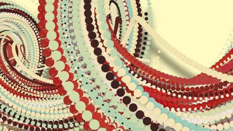 3D illustration,3D rendering, abstract geometric background, circle point lin Illustration