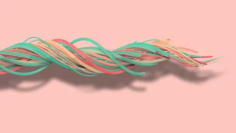 3D illustration,3D rendering, abstract geometric background, lines The circle Stock Illustration