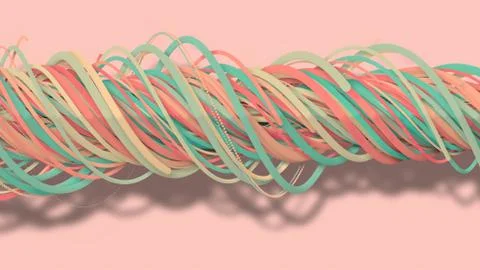 3D illustration,3D rendering, abstract geometric background, lines The circle Stock Illustration