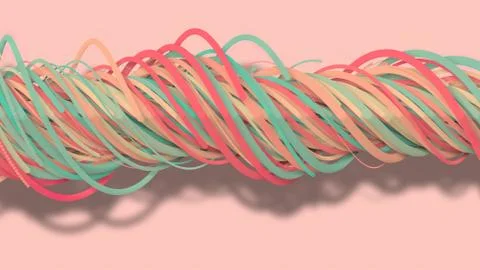 3D illustration,3D rendering, abstract geometric background, lines The circle Stock Illustration