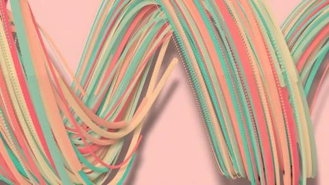 3D illustration,3D rendering, abstract geometric background, lines The circle Stock Illustration