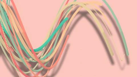 3D illustration,3D rendering, abstract geometric background, lines The circle Illustrazione stock