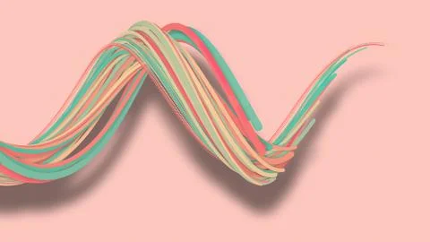 3D illustration,3D rendering, abstract geometric background, lines The circle Illustration