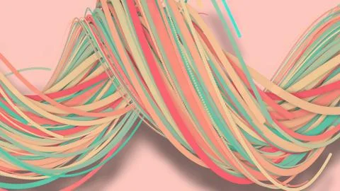 3D illustration,3D rendering, abstract geometric background, lines The circle Stock Illustration