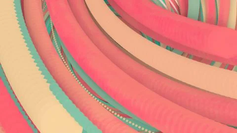 3D illustration,3D rendering, abstract geometric background, lines The circle Stock Illustration