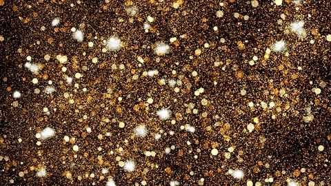 3D illustrations, small gold dust, graphics of fire flakes, particle points and  Stock Footage 113215887
