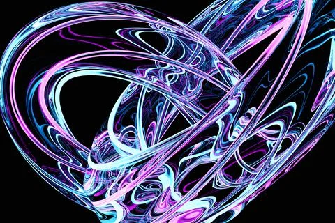 3d illustration.Set of transparent   toruses  on monocrome background, patter Illustrazione stock