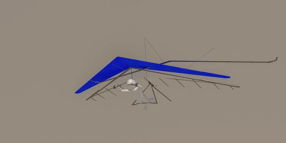 3d illustrator, 3d rendering, Symbol of the  glider Stock-Illustration