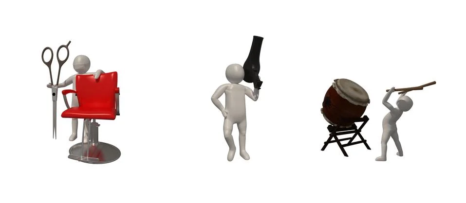 3d illustrator, 3d rendering of the white character on white backgroud. Illustration