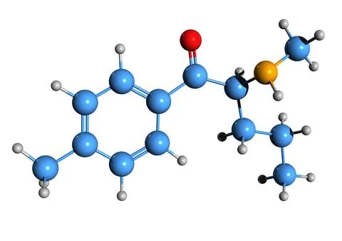 3D image of 4-Methylpentedrone skeletal formula 스톡 일러스트