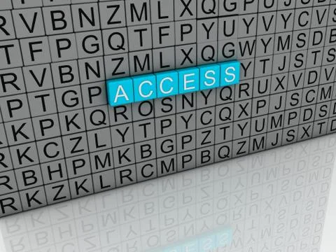 3d image Access  issues concept word cloud background Stock Illustration