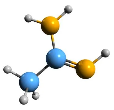 3D image of acetamidine skeletal formula Ilustración de archivo