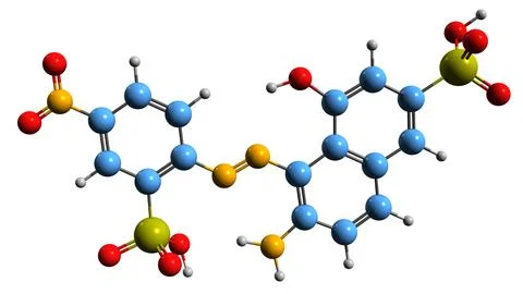 3D image of Acylan skeletal formula Stock Illustration