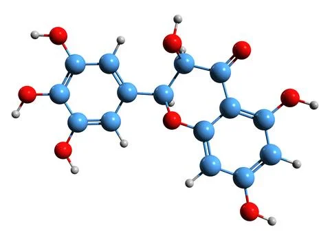 3D image of Ampelopsin skeletal formula Stock Illustration