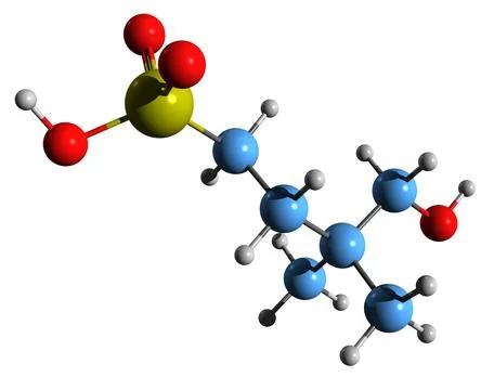 3D image of AMPSO skeletal formula Stock Illustration