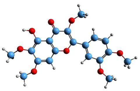 3D image of Artemetin skeletal formula Stock Illustration