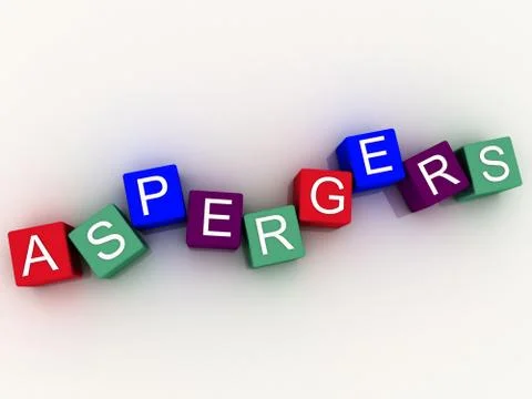 3d image aspergers, scognitive behavior and autism spectrum. イラスト素材