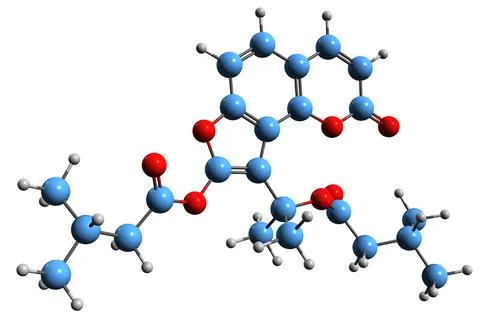 3D image of atamantine skeletal formula Stock Illustration