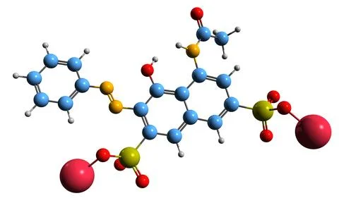 3D image of azofloxin skeletal formula Illustrazione stock
