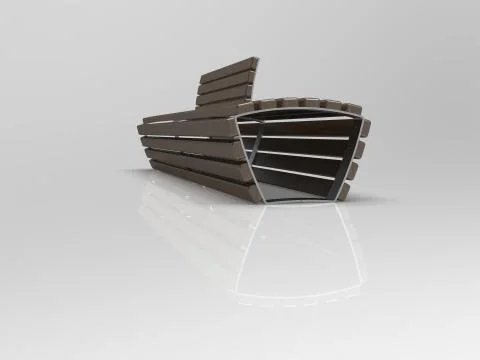 3d image of Bench Campus Big Line BL00004.jpg Stock Illustration