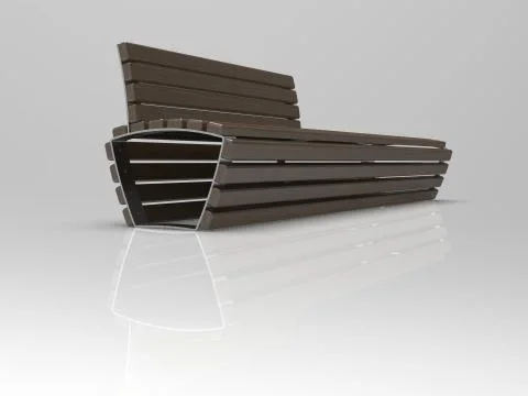 3d image of Bench Campus Big Line BL00003.jpg Stock Illustration