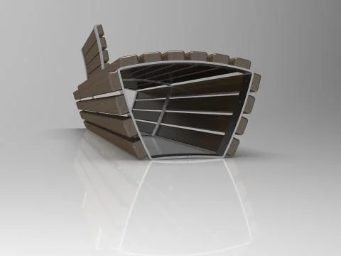 3d image of Bench Campus Big Line BR 00003.jpg Stock Illustration