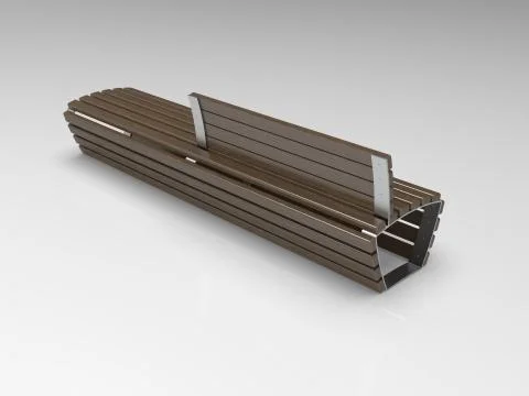 3d image of Bench Campus Big Line BL00001.jpg Stock Illustration