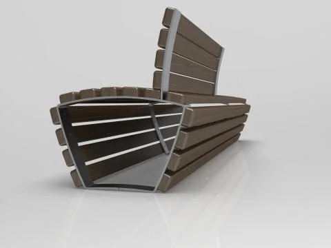 3d image of Bench Campus Big Line BR 00004.jpg Stock Illustration