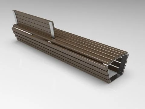 3d image of Bench Campus Big Line BR 00001.jpg Stock Illustration