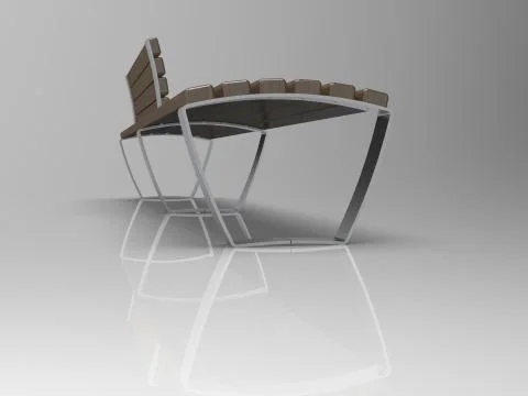 3d image of Bench Campus Line BR 00003.jpg Stock Illustration