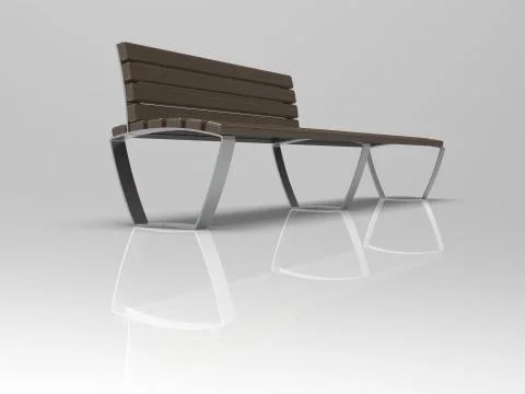 3d image of Bench Campus Line BL 00003.jpg Stock Illustration