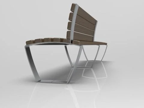 3d image of Bench Campus Line BR 00004.jpg Stock Illustration