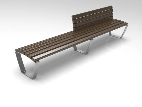 3d image of Bench Campus Line BR 00002.jpg Stock Illustration