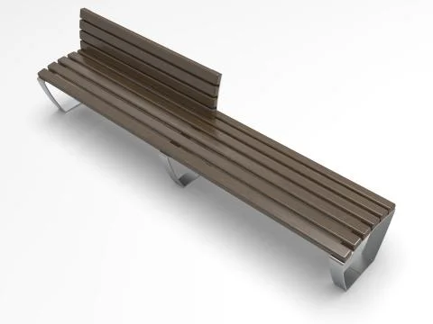 3d image of Bench Campus Line BL 00005.jpg Illustrazione stock