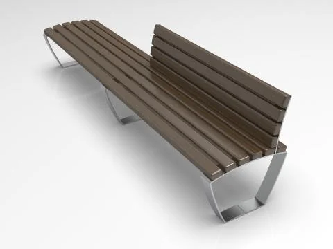 3d image of Bench Campus Line BR 00005.jpg Stock Illustration