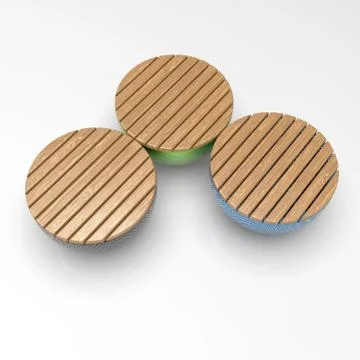 3d image of Bench in the form of a bowl 05 Stock Illustration