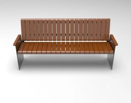 3d image of Bench park and urban Luna 00002.jpg Ilustração Stock
