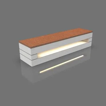 3d image of bench is a Puzzle with backlight 00002 Stock Illustration