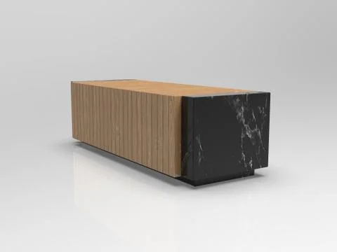 3d image of The bench is rectangular with recesses 00006.jpg Stock Illustration