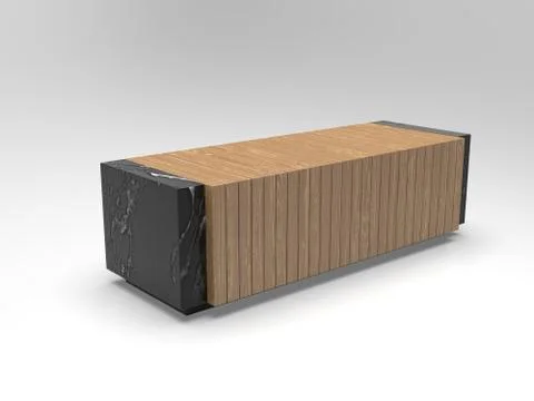 3d image of The bench is rectangular with recesses 00002.jpg イラスト素材