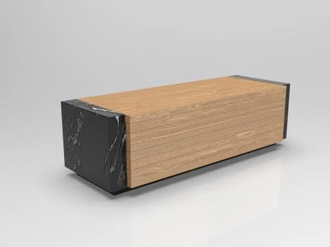 3d image of The bench is rectangular with recesses 2 00002.jpg Stock Illustration