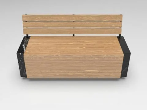 3d image of The bench is rectangular with recesses 2 00003.jpg Stock Illustration
