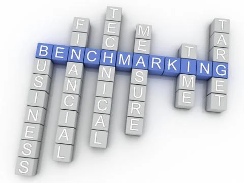 3d image Benchmarking issues concept word cloud background Stock Illustration