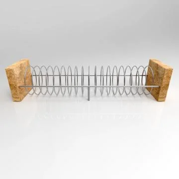 3d image of Bicycle Parking 19x front view 00005 Stock Illustration