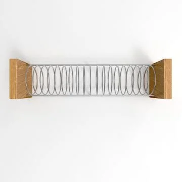 3d image of Bicycle Parking 19x top view 00012 Stock Illustration