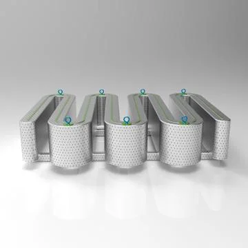 3d image of Bicycle Parking Coil on a light background 13 Stock Illustration