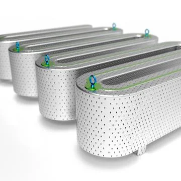 3d image of Bicycle Parking Coil on a light background 07 Illustrazione stock